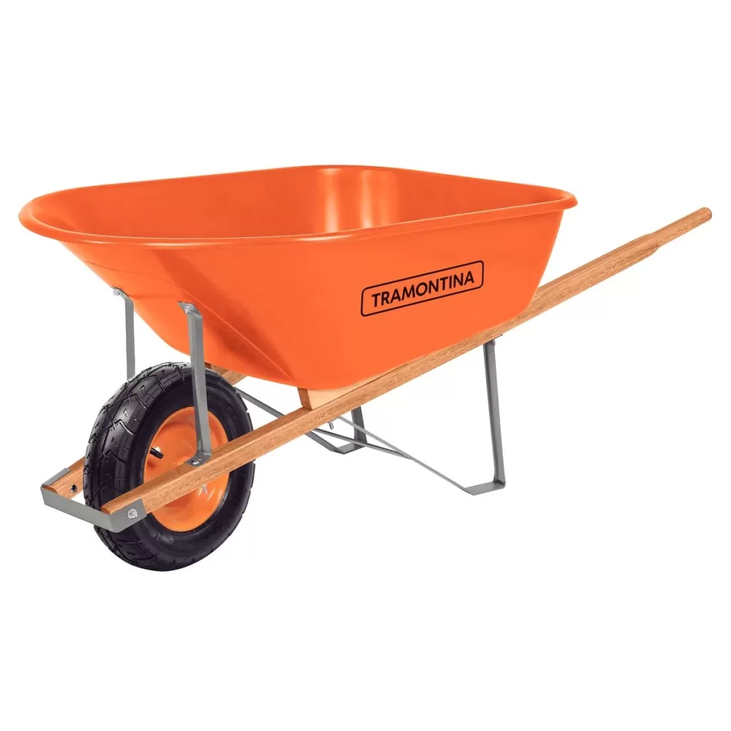 5 - Carrinho de Mão Caçamba Extrafunda Plástica 110 L - Tramontina