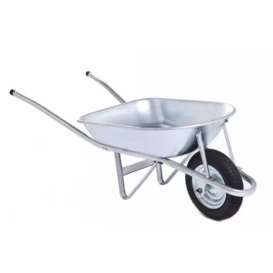 9 - Carrinho de Mão Galvanizado Pneu Câmara - 60 L - Metalpama