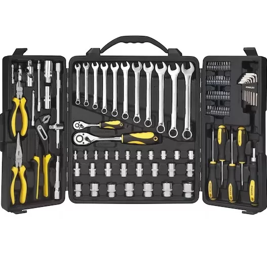 1 - Kit de Ferramentas com 110 peças - 1/4" e 1/2" - Stanley