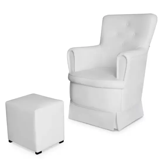 10 - Poltrona para amamentação com balanço e puff Aconchego - WS Decor