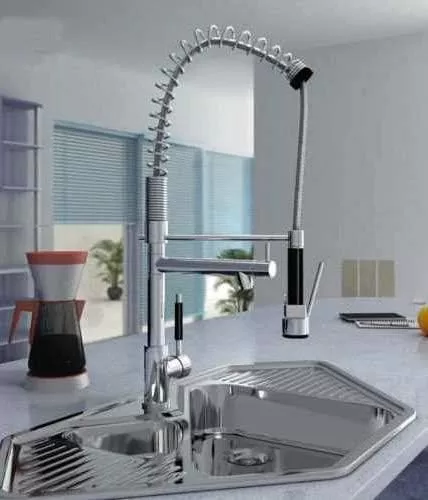3 - Torneira Gourmet Misturador Monocomando Alta Com Ducha - Sollux