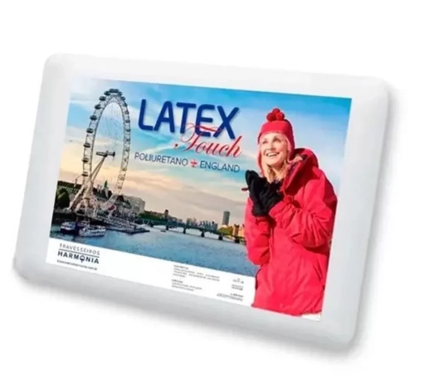 3 - Travesseiro Látex Alto Antialérgico - Touch england