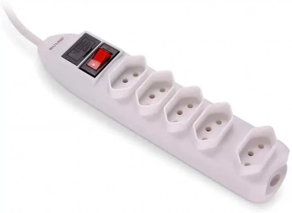 6 - Filtro De Linha 5 Tomadas Branco - WI300 - Multilaser