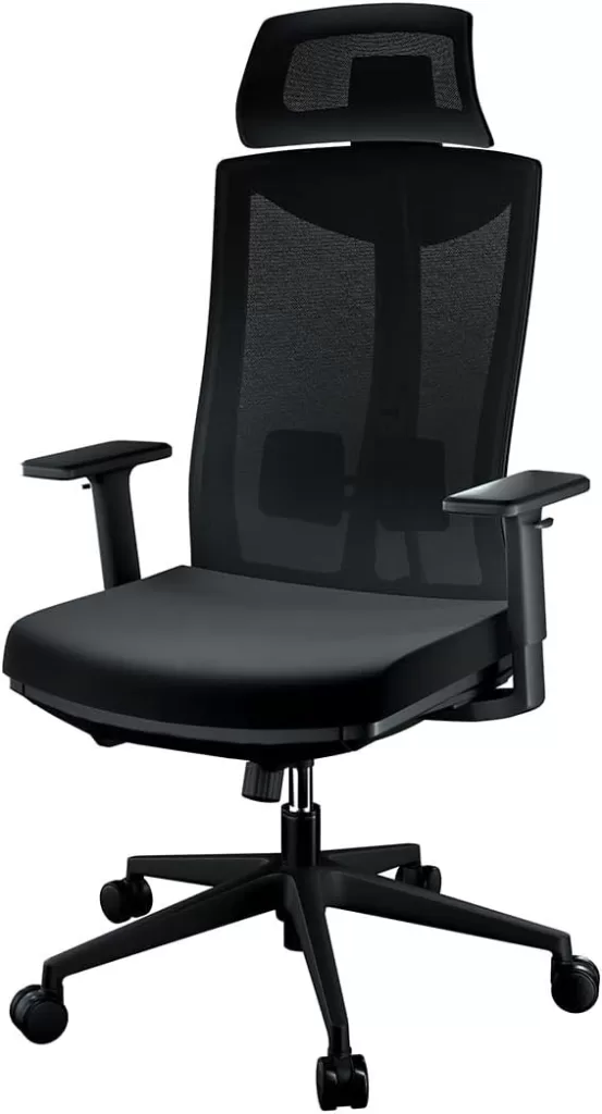 7 - Cadeira Ergonômica Office B7 Preta - Pcyes