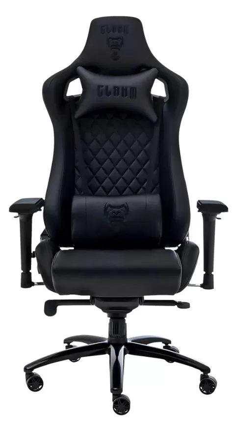 8 - Cadeira Gamer E Escritório Preto Clanm Giratório Heavy Duty - Clanm