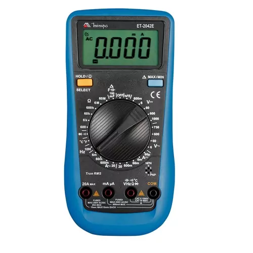 9 – Multímetro Digital True RMS com Capacímetro ET-2042E - Minipa