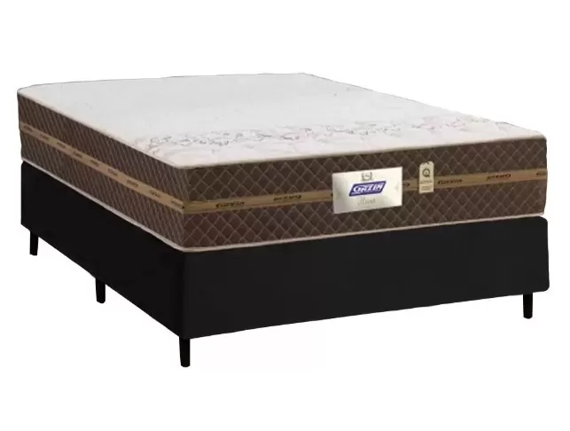 1 - Cama Box Casal Colchão Molas Flora - Gazin