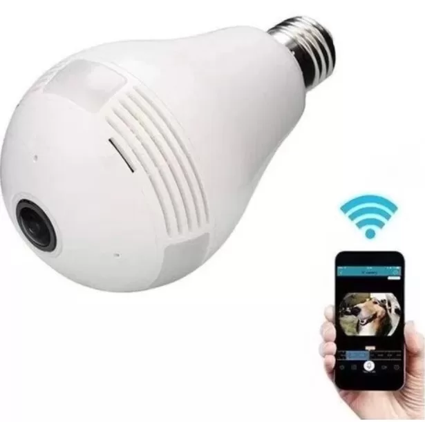 1 - Câmera de Segurança Lâmpada LED Panoramica 365 Wifi 720P - Vr Cam