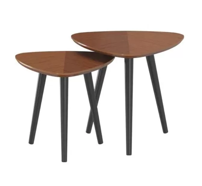 1 - Mesa Lateral Conjunto com 2 Peças Cinamo - Tok&Stok