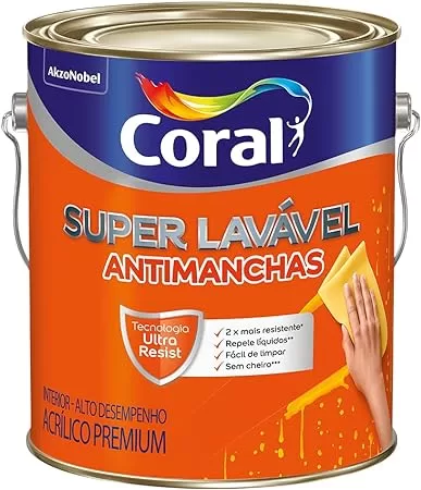 1- Super Lavável Antimanchas - Coral Tintas