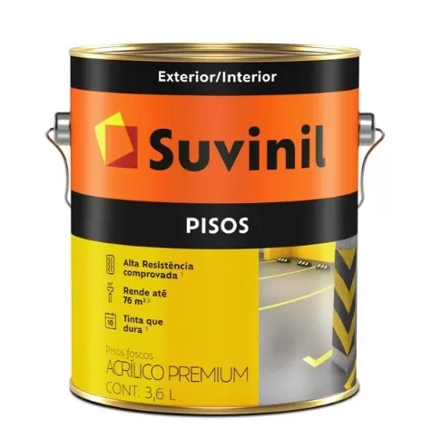 1 - Tinta para piso 3.6L - Cinza - 53419957 – Suvinil