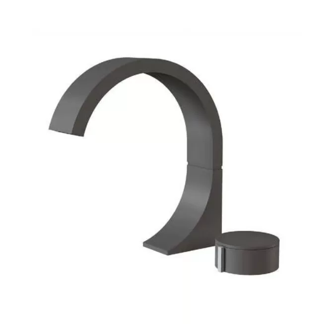 1 - Torneira Banheiro Lavabo Mesa Preto Bica Alta Elo Late - Fani