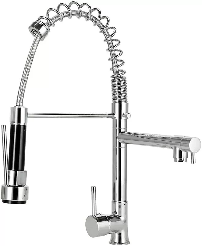 10 - Torneira Para Cozinha, Misturador Monocomando, Gourmet, Com Duas Opções De Jato - Pingoo.Casa