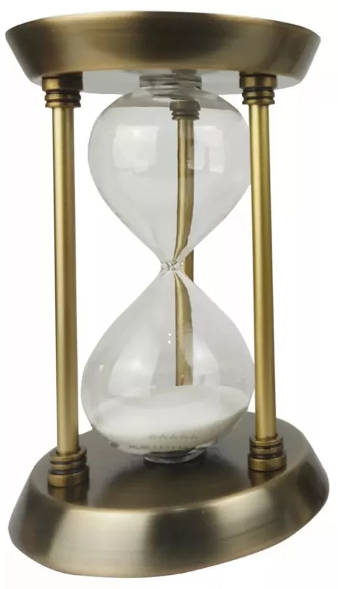2 - Ampulheta Em Metal Tamanho Médio Bronze - Genuinas