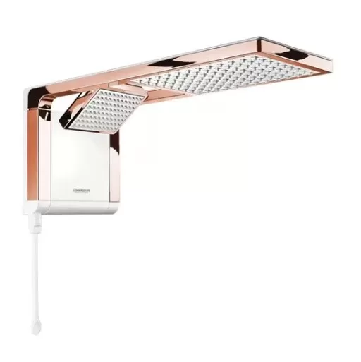 2 - Ducha E Chuveiro Eletrônico Moderno Luxuoso White Rosa Acqua Duo Ultra 110v 5500w - Lorenzetti