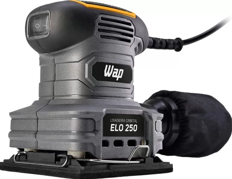 2 - Lixadeira Orbital Elo 250 Ergonômica Coletor De Pó Com 1400 Orbitas Por Minuto 250W 127V – Wap