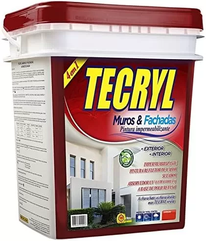 2 - Tinta Emborrachada Impermeabilizante Branco 4Kg – Tecryl