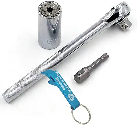 3 - Chave de Boca Universal Grip Multiuso Com Catraca + Chaveiro CBR03396 - Commerce Brasil