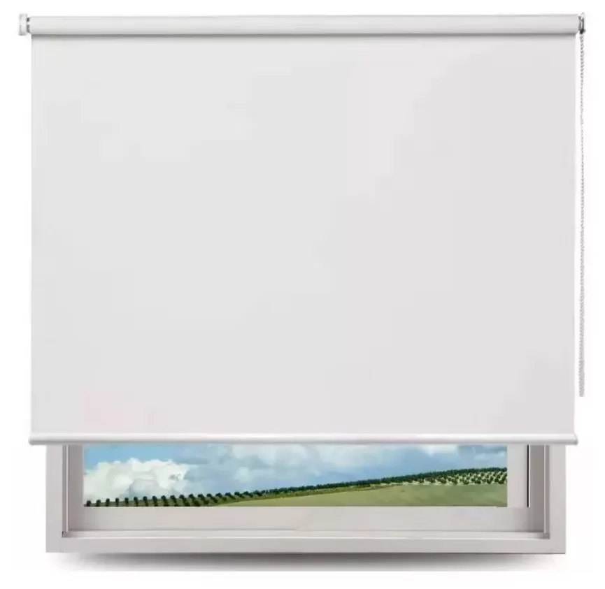 3 - Cortina Persiana Rolô Blackout 100% Branca - Arelle Decor