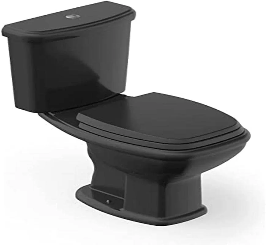 3 - Kit Vaso Sanitário com Caixa Acoplada e Assento Soft Close Fit Plus, Preto – Celite