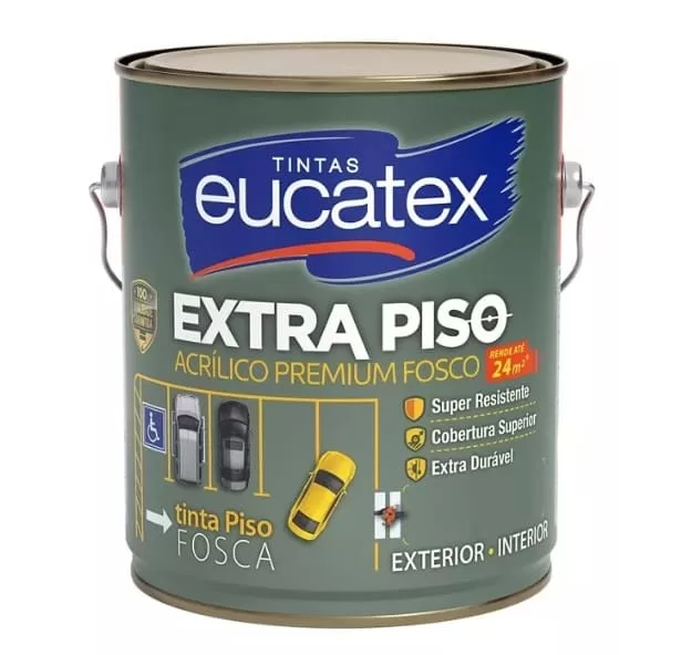 3 - Tinta para Piso Interior e Exterior 3,6 L Cinza – Eucatex