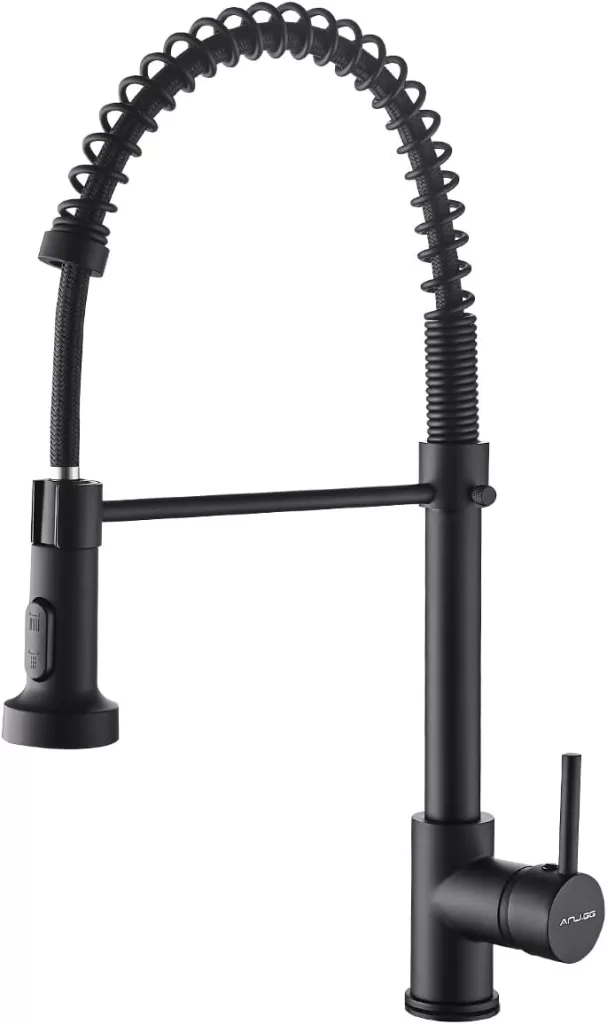 3 - Torneira para Cozinha com Pulverizador Suspenso, Misturador Monocomando, Preto - Baydow