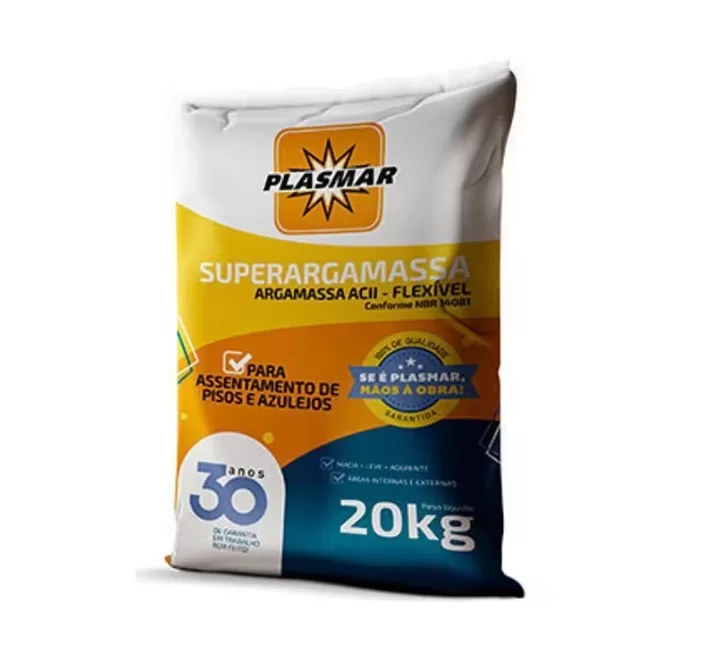 4 - Argamassa AC-II Para Assentamento De Pisos 20kg - Plasmar