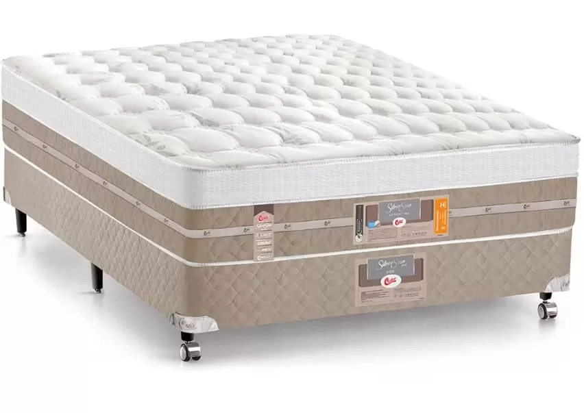 4 - Cama Box Casal Silver Star Air com Mola Ensacadas - Castor