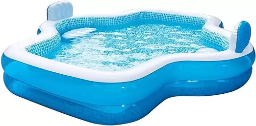 4 - Piscina Familiar de 3 metros e 2 Assentos Infláveis com Encostos - Members Mark