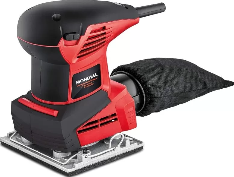 4 - Lixadeira Orbital de 1/4 de Lixa, Vermelho, 250W, 110V - FLO-02 – Mondial
