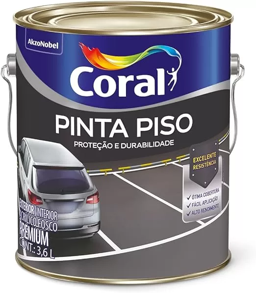 4 - Pinta Piso Cinza Escuro 3,6L – Coral