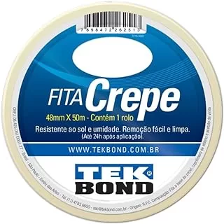 5 - Fita Crepe 48mm x 50m - Resistente ao Sol e Umidade - TEKBOND