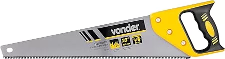 5 - Serrote 18", Aço Carbono, Tripla Afiação, Cabo Plástico Emborrachado, Se 180 - Vonder
