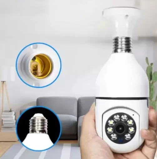 6 - Camera Ip Giratoria 360 C Wifi Lampada Segurança Externa Hd - IP camera