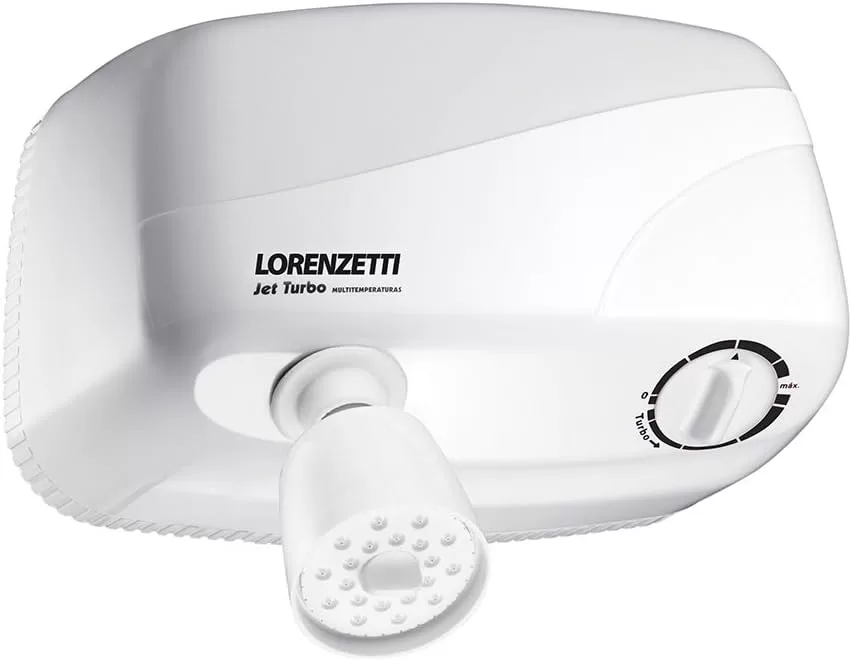 6 - Ducha Jet Turbo Multitemperaturas 220V 7800W, 7540401, Branco, Pequeno – Lorenzetti