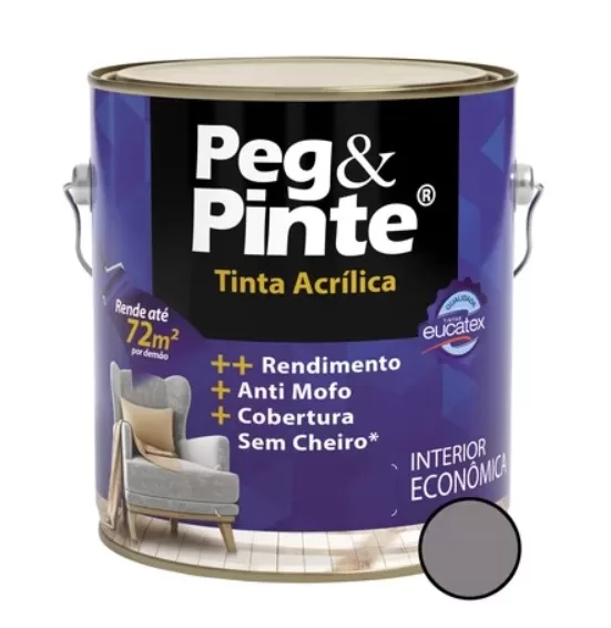 6 - Tinta Acrílica Interna Eucatex Luar do Sertão Luar do Sertão - Peg E Pinte