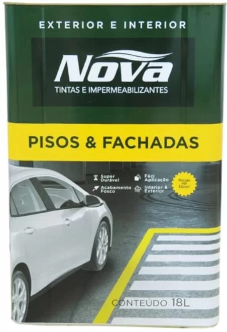6 - Tinta Para Piso/Demarcação Branco 18 Lts - Nova Tintas