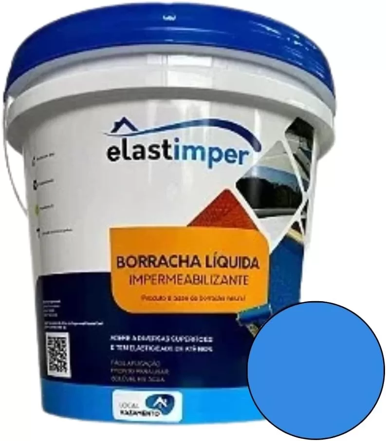 7 - Borracha Líquida 3,6kg Impermeabilizante Elastimper - Cores (Azul) – Elastimper