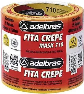 7 - Fita Crepe 48mmx50ms Pacote de 2 - Adelbras