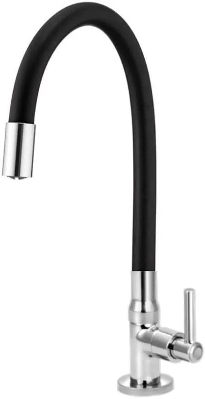 7 - Torneira para Cozinha de Mesa Bica Flexível Gourmet Preta – Oliveira