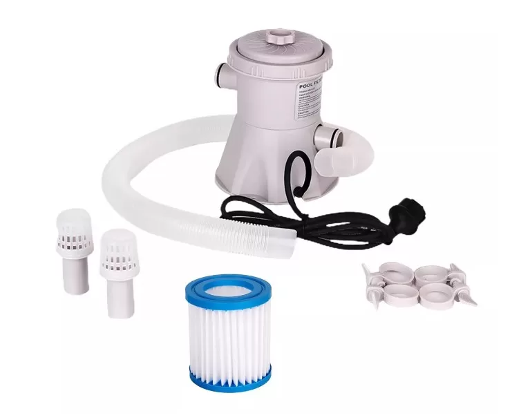8 - Bomba de filtro de piscina 330 gph bomba de água elétrica para piscina com 2 cartucho - POPQ