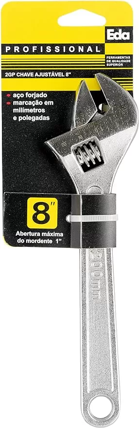 8 - Chave Ajustável 8' - Aço Forjado - EDA