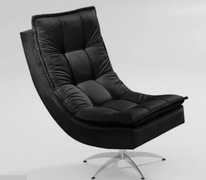8 - Poltrona Decorativa Nilla Chaise Tecido Liso - Neros Interiores
