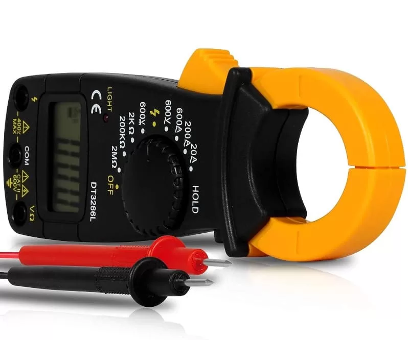 9 - Alicate Amperímetro Digital Multímetro Profissional Medidor de Corrente Ac + Dc Tensão 200M~600V Teste Bipe Sem Contato – Briwax