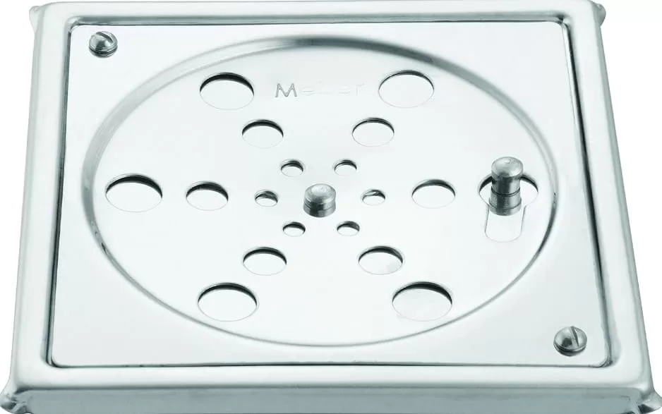 9 - Grelha Fecho Caixilho Inox Quadrada 10 Cm 1410 – Meber