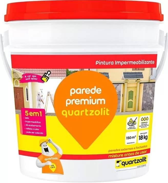 9 - Impermeabilizante Parede Premium Branco 18kg – Quartzolit
