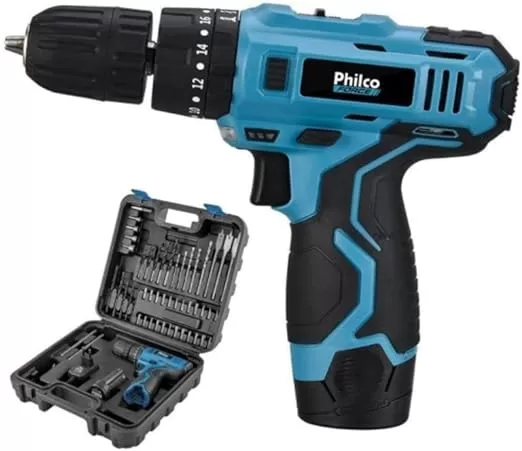 9 - Parafusadeira PPF03MF Force 3 em 1 com Maleta 1500rpm – Bateria - Philco