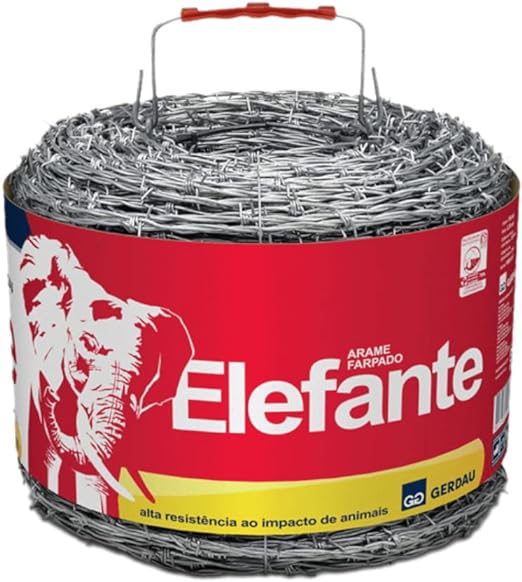 1 - Arame Farpado Galvanizado Elefante 400kgf 400 Metros - Gerdau