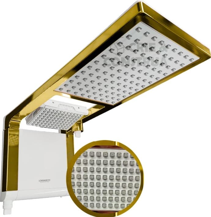 1 - Chuveiro Elétrico Acqua Duo Ultra 7800w 220v Dourado – Lorenzetti