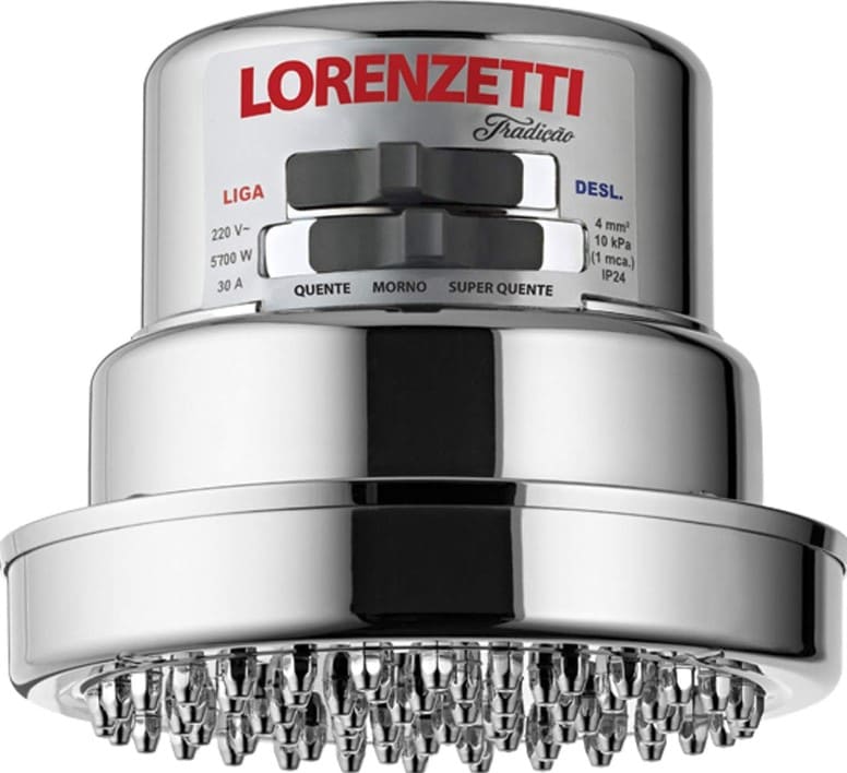 10 - Chuveiro Tradição 220V 6800W, 7514200 – Lorenzetti